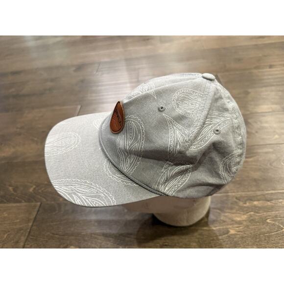 RVCA Mens Gray RVCA Leather Patch Mid Fit Rope SnapBack Trucker Hat Cap - Picture 4 of 9